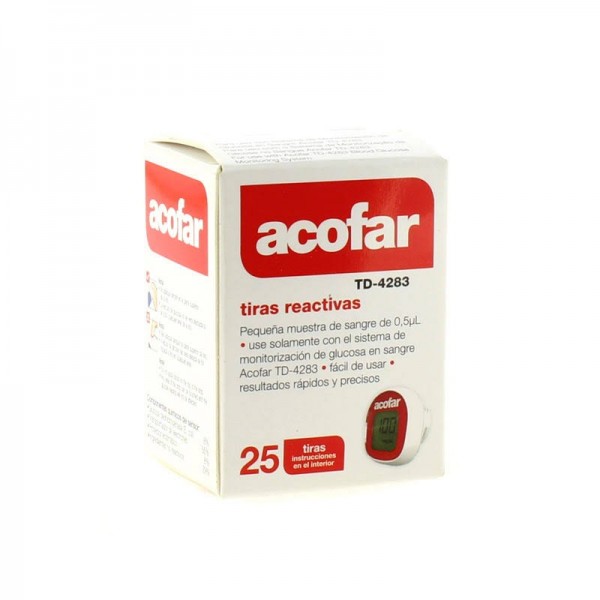 acofar tiras reactivas glucosa 25 unidades