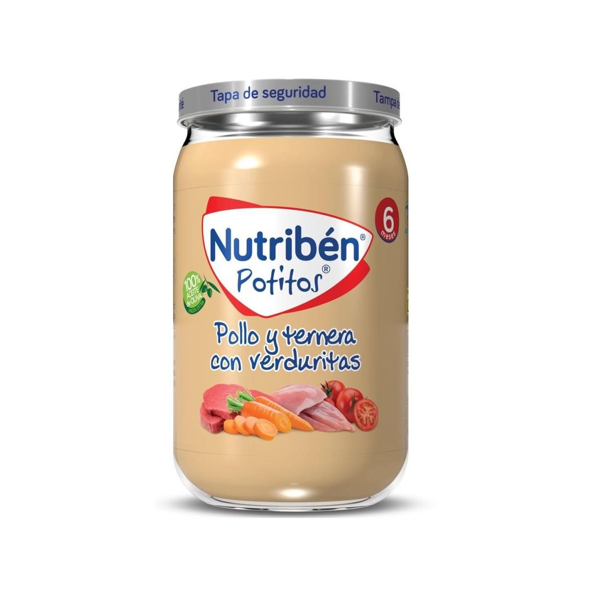 nutriben potito pollo y ternera con verduritas 235gr