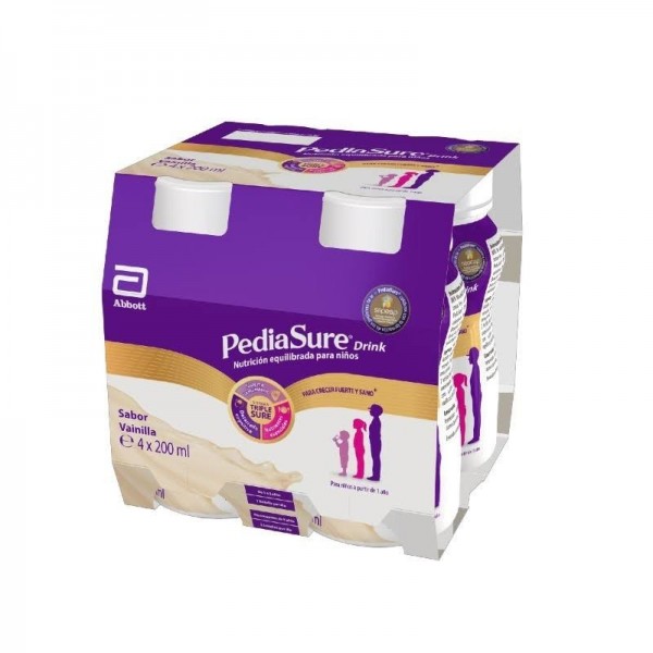pediasure drink sabor vainilla 4x200ml