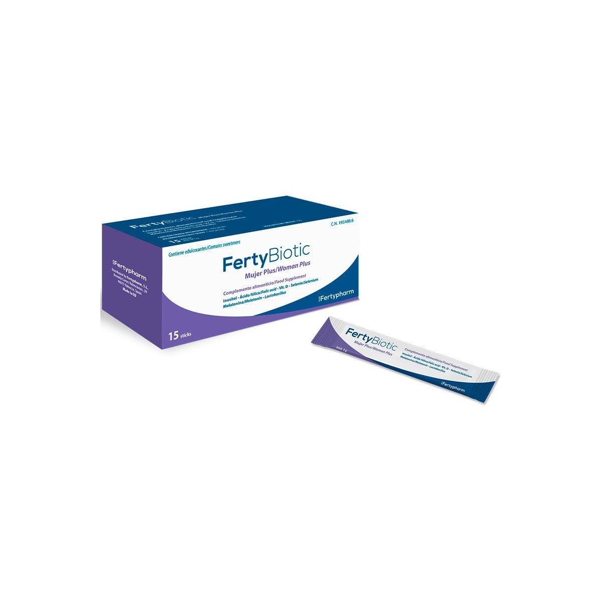 fertybiotic mujer plus 15 sticks