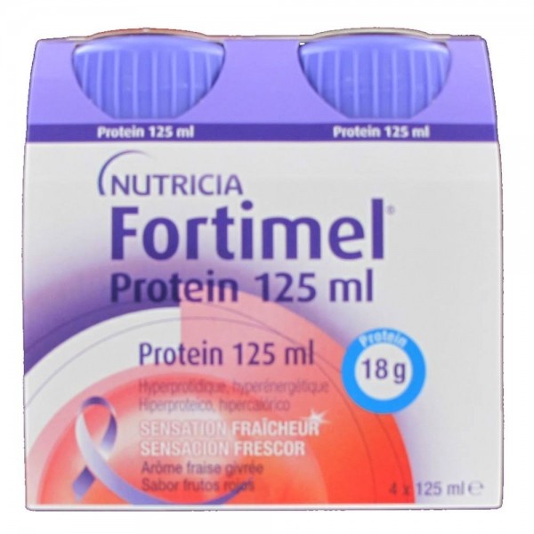 fortimel protein sabor frutos rojos 4 x 125ml