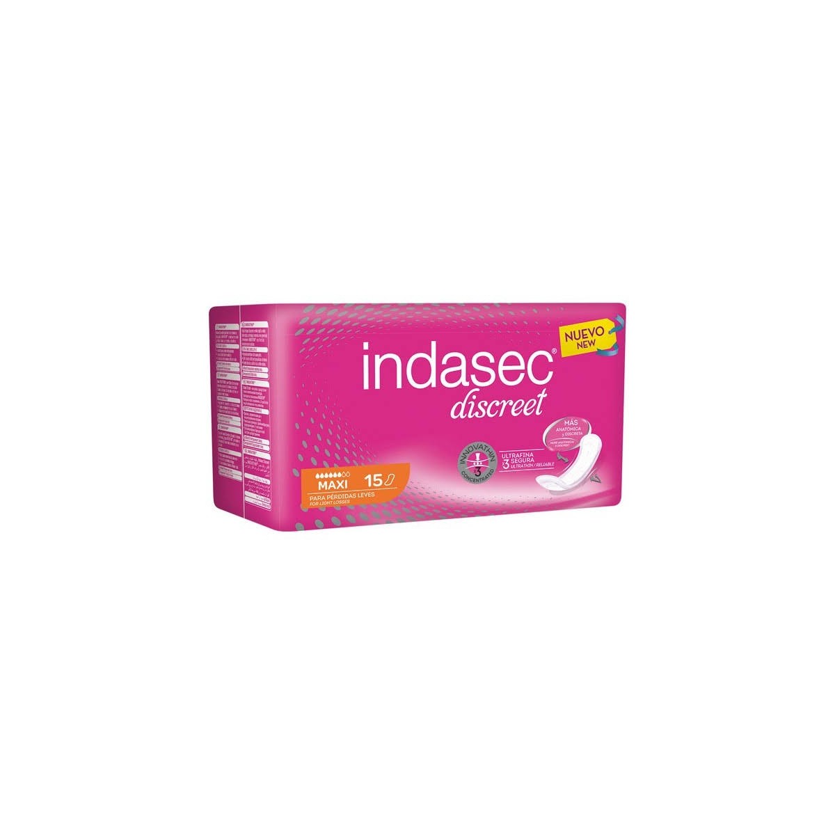 indasec discreet maxi 15 compresas