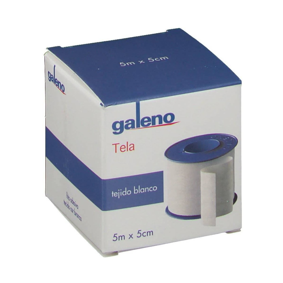 galeno esparadrapo tela blanco 5 m x 5 cm