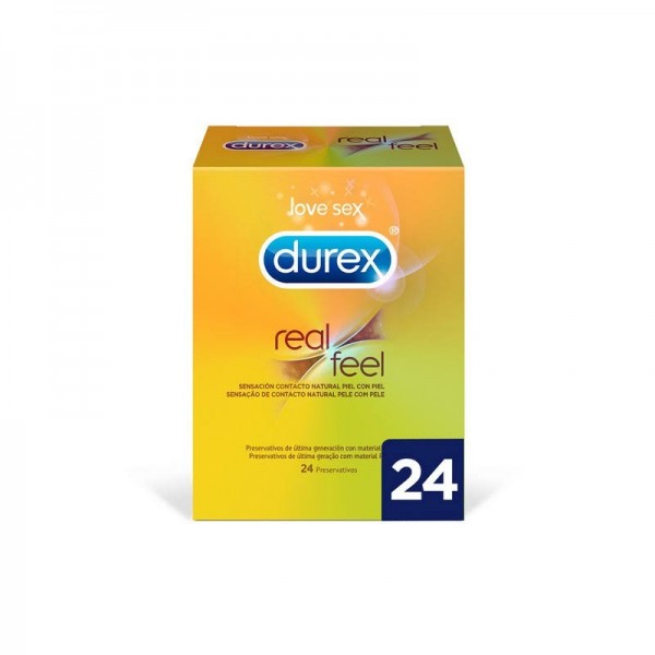 durex real feel 24 preservativos sin latex