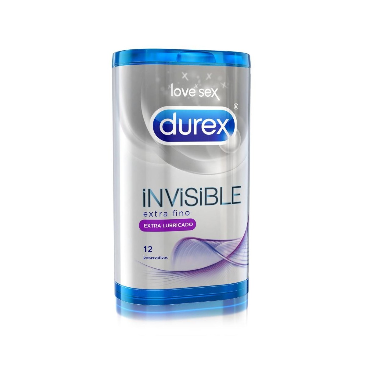 durex invisible extra lubricado 12 preservativos