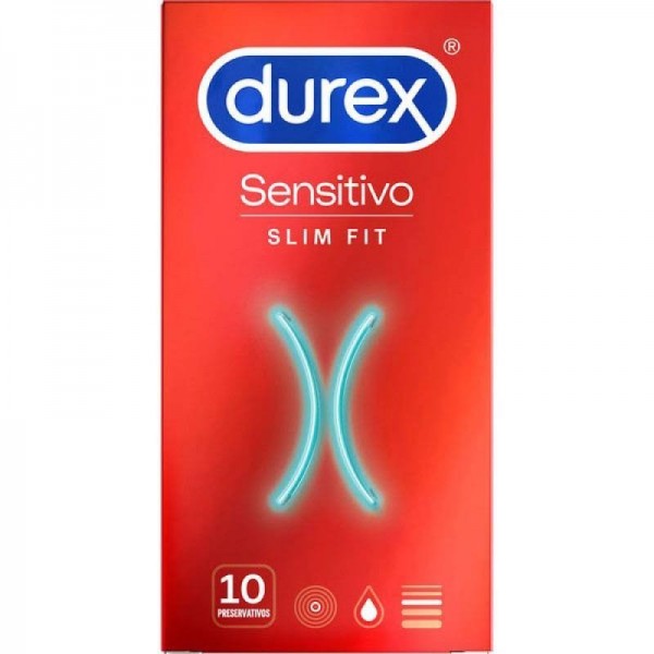 durex sensitivo slim fit 10 preservativos