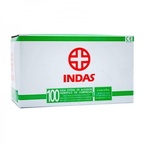 compresas gasa esteril indas c100 und