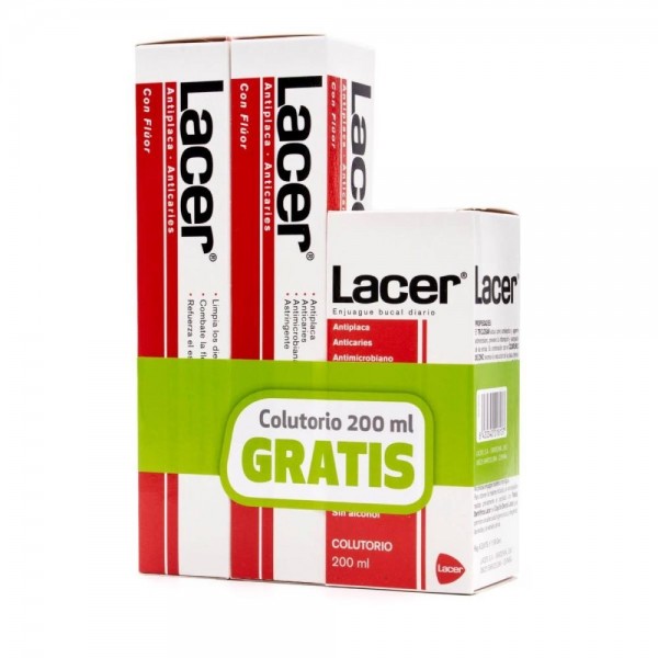 lacer duplo pasta dentifrica 125 ml colutorio 200 ml