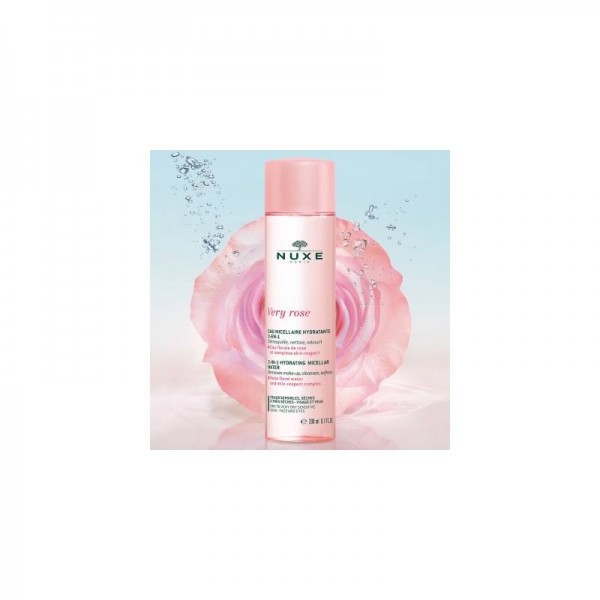 nuxe very rose 3 en 1 agua micelar hidratante 200ml