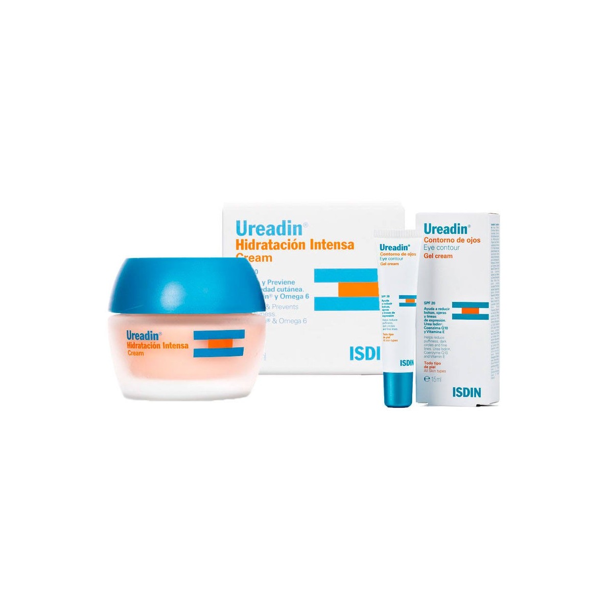 ureadin crema hidratacion intensa piel seca 50ml contorno de ojos 15ml