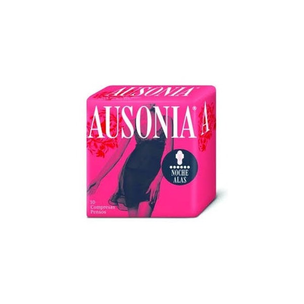 compresas con alas noche ausonia 10 uds