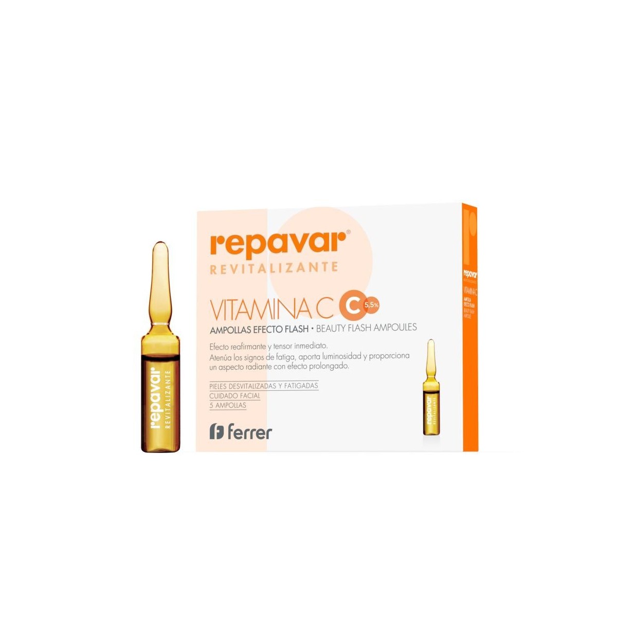 repavar revitalizante 5 ampollas efecto flash