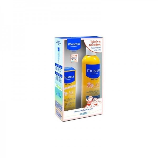 pack mustela solar leche spf50 300 ml facial 40 ml