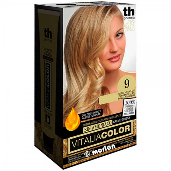 th pharma vitalia color tinte no 9 sin amoniaco rubio muy claro