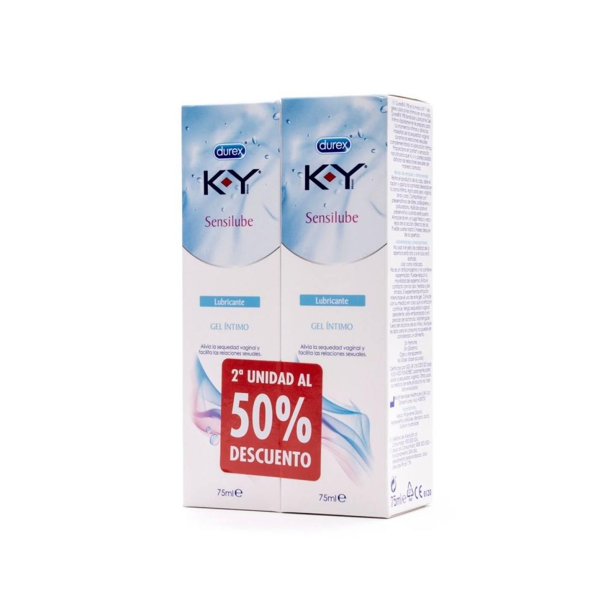 duplo durex sensilube k y gel intimo lubricante