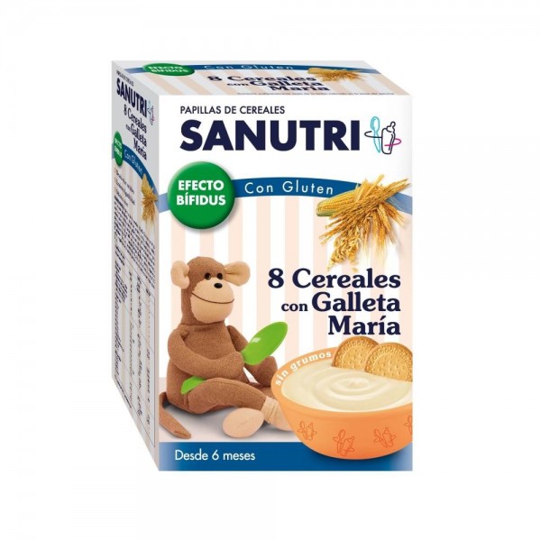 sanutri 8 cereales con galleta maria 600 gr