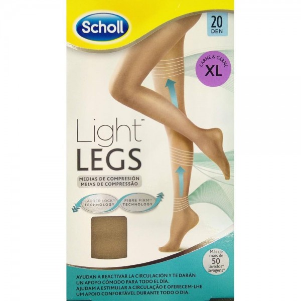 scholl medias compresion 20 den carne xl