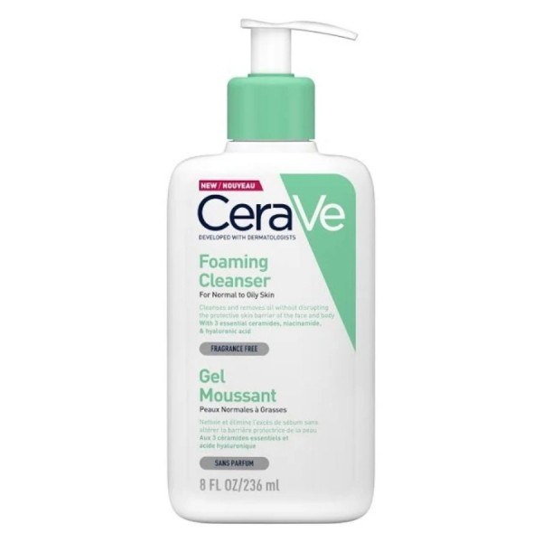 cerave gel limpiador espumoso 236 ml