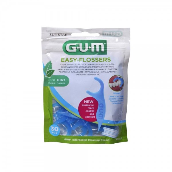 gum easy flossers 30 un