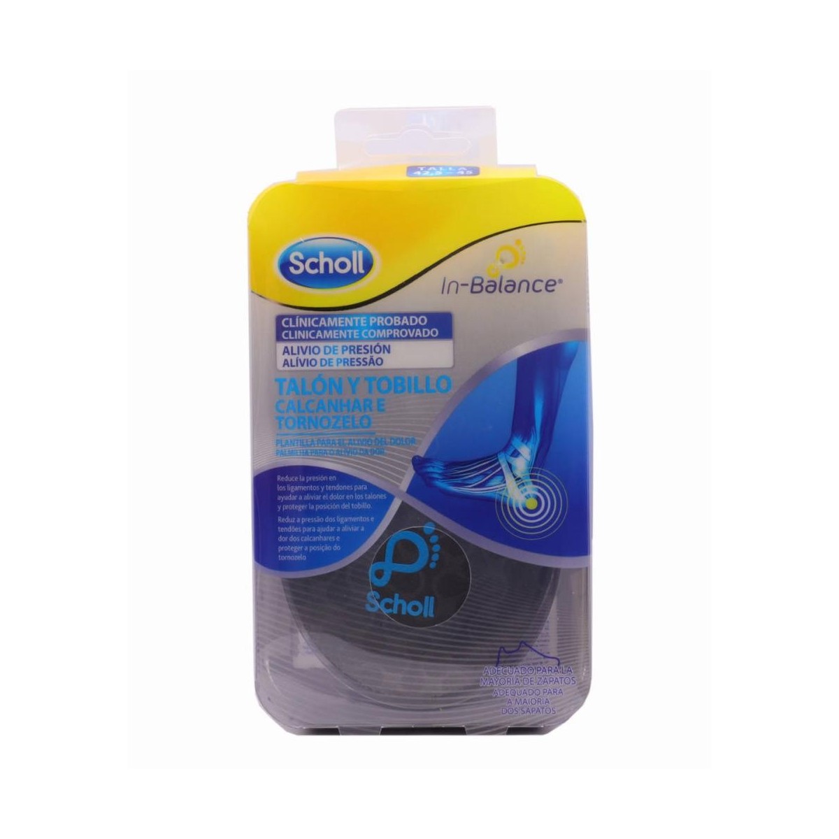 dr scholl in balance plantilla talon y tobillo talla l