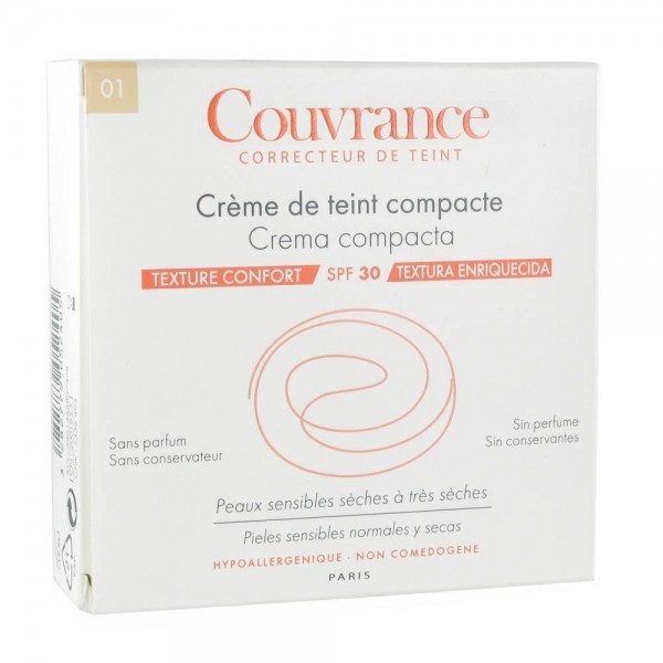 couvrance crema compacta confort porcelana avene