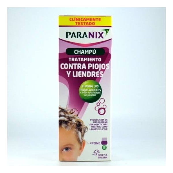 paranix champu 200 ml elimina piojos y liendres