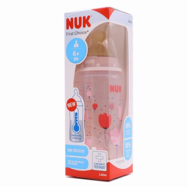 nuk biberon fc pp latex 2m 6m 300 ml