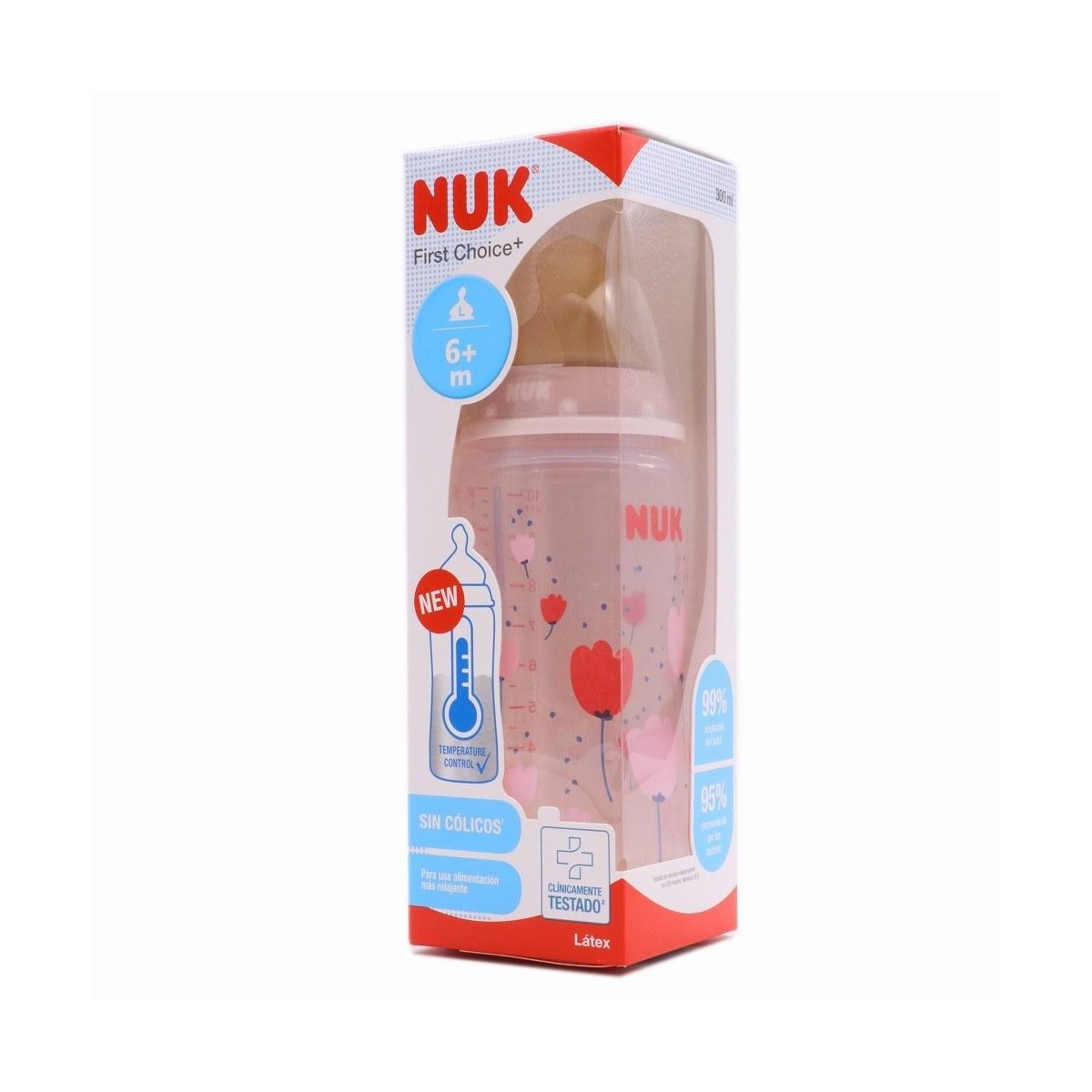 nuk biberon fc pp latex 2m 6m 300 ml