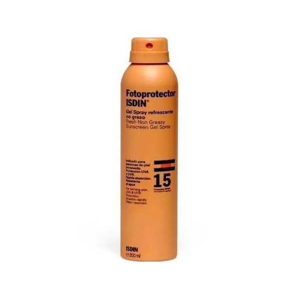 isdin fotoprotector 15 gel spray 200 ml