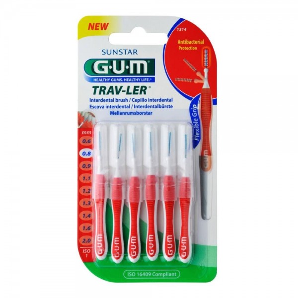 gum cepillo interdental trav ler 08 mm
