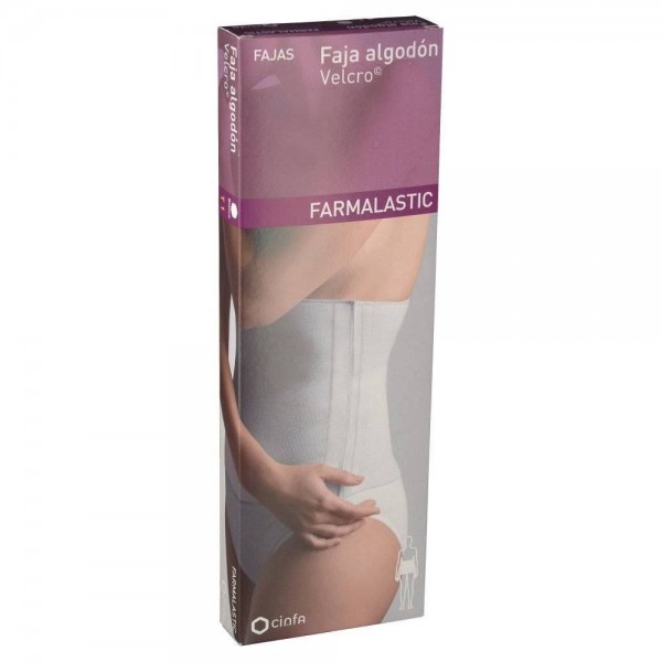 farmalastic faja algodon velcro blanca t 1