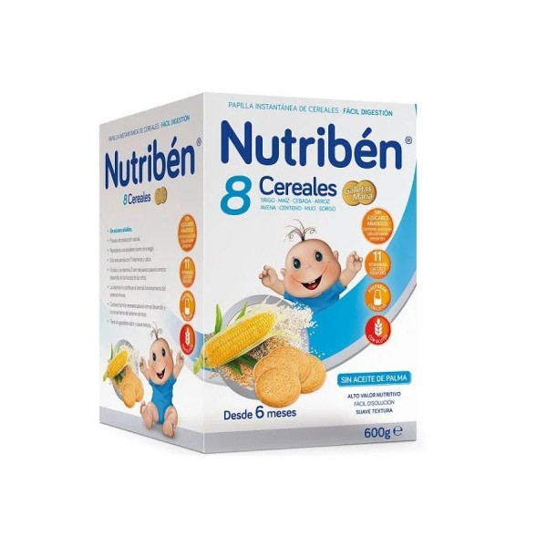 nutriben 8 cereales galletas maria 600 g