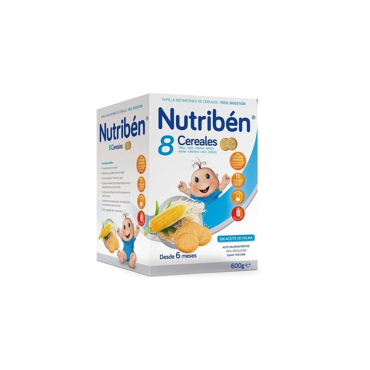 nutriben 8 cereales galletas maria 600 g