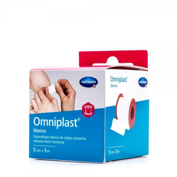 esparadrapo omniplast tela blanco 5x5 cm