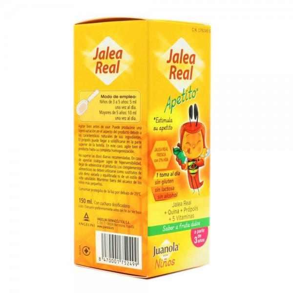 juanola jalea real ninos apetito jarabe 150 ml