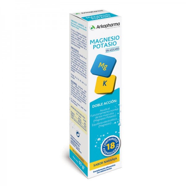 arkopharma arkovital magnesio potasio 18 comprimidos efervescentes