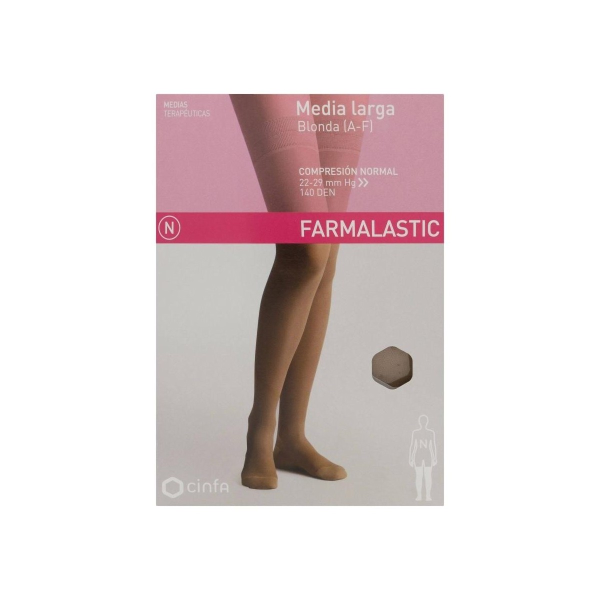 media larga a f comp normal farmalastic blonda camel t med